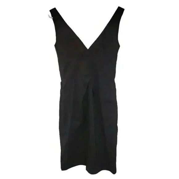 Diane von Furstenberg Women's Black Cotton/Poly Lined Cocktail Party Dress - Picture 6 of 10
